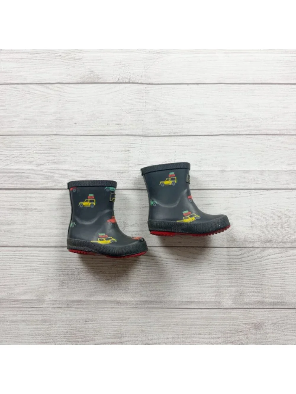 Joules Baby Wellibob Boys Rain Boots Navy Car Print Toddler 5